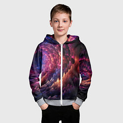 Толстовка на молнии детская Звездная космическая спираль, цвет: 3D-меланж — фото 2