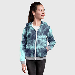 Толстовка на молнии детская Tie-Dye дизайн, цвет: 3D-меланж — фото 2