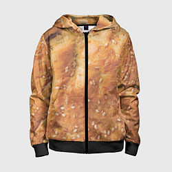 Детская толстовка на молнии Хлеб с кунжутом