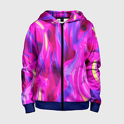 Детская толстовка на молнии Pink blue texture
