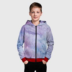 Толстовка на молнии детская Розово-голубая шерсть, цвет: 3D-красный — фото 2