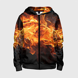 Детская толстовка на молнии Black fire style