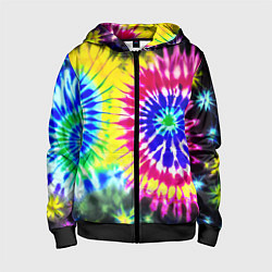 Детская толстовка на молнии Colorful floral composition - tie-dye