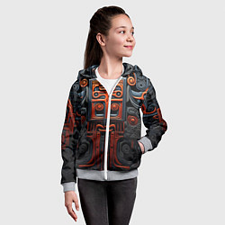 Толстовка на молнии детская Арт в этническом стиле, цвет: 3D-меланж — фото 2