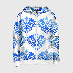 Детская толстовка на молнии Floral pattern - watercolor