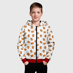 Толстовка на молнии детская Мини капибары, цвет: 3D-красный — фото 2