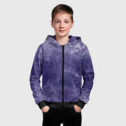 Толстовка на молнии детская Абстракция - violet color background, цвет: 3D-черный — фото 2
