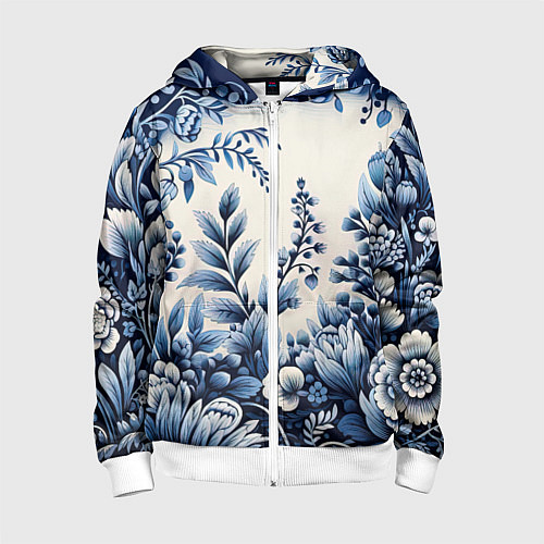 Детская толстовка на молнии Праздник к нам приходит / 3D-Белый – фото 1