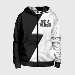 Толстовка на молнии детская Bring me the horizon black steel, цвет: 3D-черный