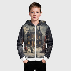 Толстовка на молнии детская Волшебство природы, цвет: 3D-белый — фото 2