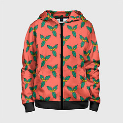 Детская толстовка на молнии Ягоды остролиста