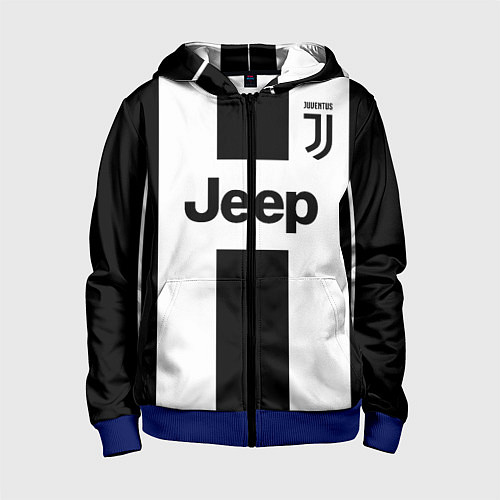 Детская толстовка на молнии Juventus collection / 3D-Синий – фото 1