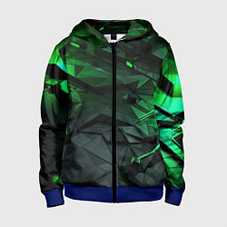 Детская толстовка на молнии Мир абстрактной зелени