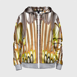 Детская толстовка на молнии Абстрактный рисунок по мотивам крыла бабочки