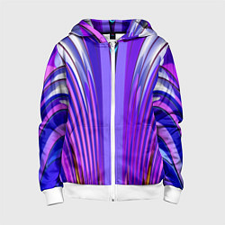 Детская толстовка на молнии Фиолетовые линии и полосы