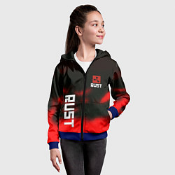 Толстовка на молнии детская Rust the game colors, цвет: 3D-синий — фото 2