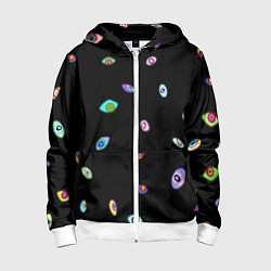 Толстовка на молнии детская Kaufmo Abstracted The Amazing Digital Circus, цвет: 3D-белый