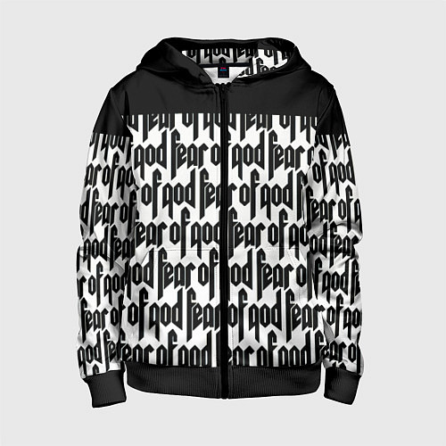 Детская толстовка на молнии Fear of God / 3D-Черный – фото 1