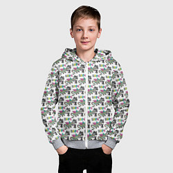Толстовка на молнии детская Паттерн детский со Змеем Горынычем, цвет: 3D-меланж — фото 2