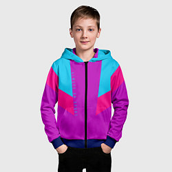 Толстовка на молнии детская Always in sports сиреньевый, цвет: 3D-синий — фото 2