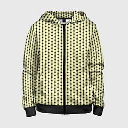 Детская толстовка на молнии Бледно-жёлтый полосы кружочки