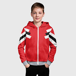 Толстовка на молнии детская Олимпийка - ретро, цвет: 3D-меланж — фото 2