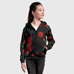 Толстовка на молнии детская Bullet for my valentine band rock, цвет: 3D-черный — фото 2