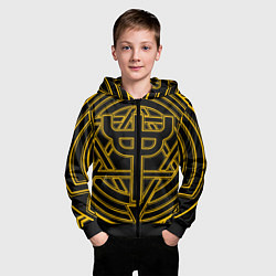 Толстовка на молнии детская Invincible Shield icon - Judas Priest, цвет: 3D-черный — фото 2