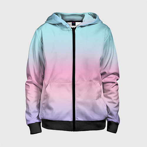 Детская толстовка на молнии Холодный голографический градиент / 3D-Черный – фото 1