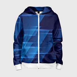 Толстовка на молнии детская Blue background, цвет: 3D-белый