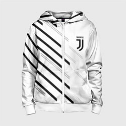 Толстовка на молнии детская Juventus sport geometry, цвет: 3D-белый