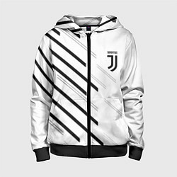 Толстовка на молнии детская Juventus sport geometry, цвет: 3D-черный