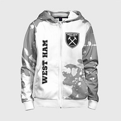 Детская толстовка на молнии West Ham sport на светлом фоне вертикально