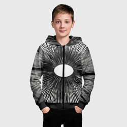 Толстовка на молнии детская Поглощение, цвет: 3D-черный — фото 2