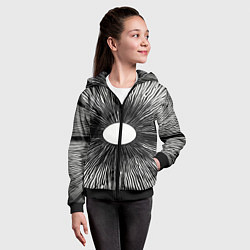 Толстовка на молнии детская Поглощение, цвет: 3D-черный — фото 2