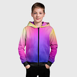 Толстовка на молнии детская Gradient 8-bit, цвет: 3D-черный — фото 2
