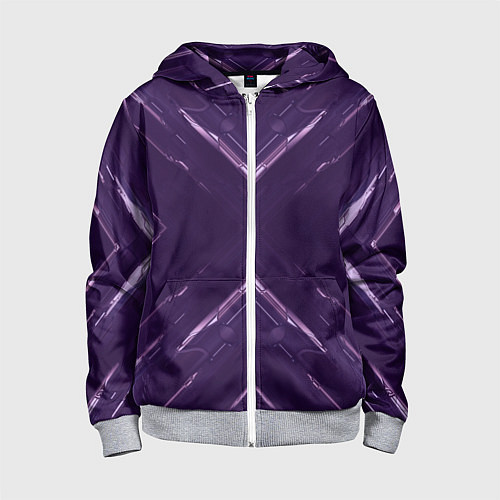 Детская толстовка на молнии Космические треугольники икс / 3D-Меланж – фото 1