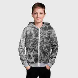 Толстовка на молнии детская Абстракция - серый антрацит, цвет: 3D-меланж — фото 2