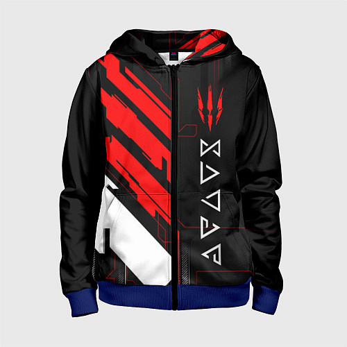 Детская толстовка на молнии The Witcher - Кибер / 3D-Синий – фото 1