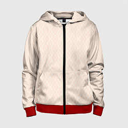 Детская толстовка на молнии Полосы узоры светло-бежевый