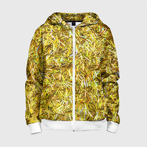 Детская толстовка на молнии Золотые ленточки / 3D-Белый – фото 1