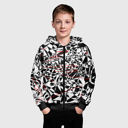 Толстовка на молнии детская Графика, цвет: 3D-черный — фото 2