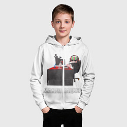 Толстовка на молнии детская МАМЕН ХАЦКЕР, цвет: 3D-белый — фото 2
