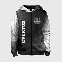 Толстовка на молнии детская Everton sport на темном фоне вертикально, цвет: 3D-черный