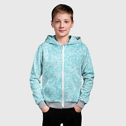 Толстовка на молнии детская Светлый бело-голубой текстура, цвет: 3D-меланж — фото 2