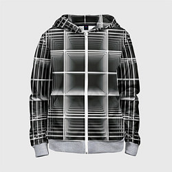 Детская толстовка на молнии Кубический каркас