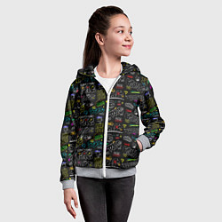 Толстовка на молнии детская Rap hip hop, цвет: 3D-меланж — фото 2