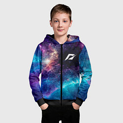 Толстовка на молнии детская Need for Speed space game, цвет: 3D-черный — фото 2