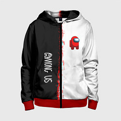 Толстовка на молнии детская Among us предатель, цвет: 3D-красный