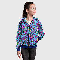 Толстовка на молнии детская Абстрактный узор с геометрической концепцией, цвет: 3D-синий — фото 2